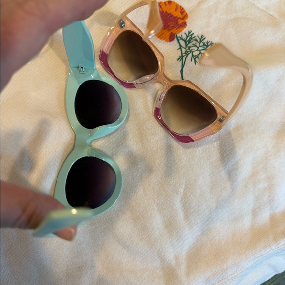 Anthropologie Stylish Sunglasses Set - Pink and Blue 2 pairs - Picture 3 of 4